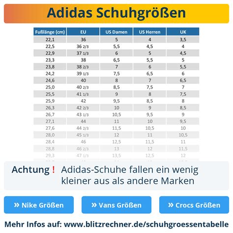 Adidas größentabelle schuhe